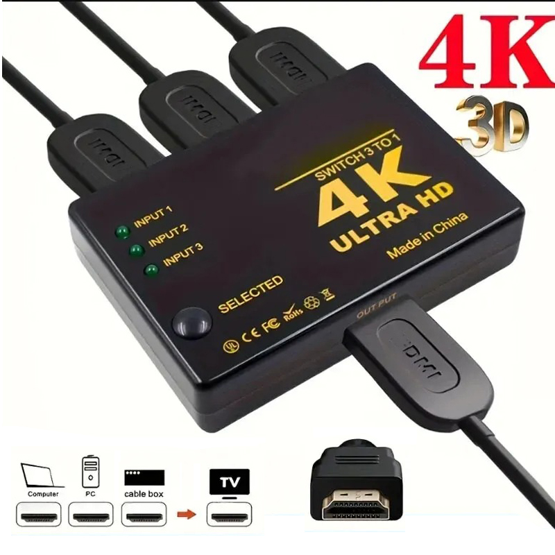 Esports Gaming Hub - Przełącznik kompatybilny z HDMI Przełącznik 4K