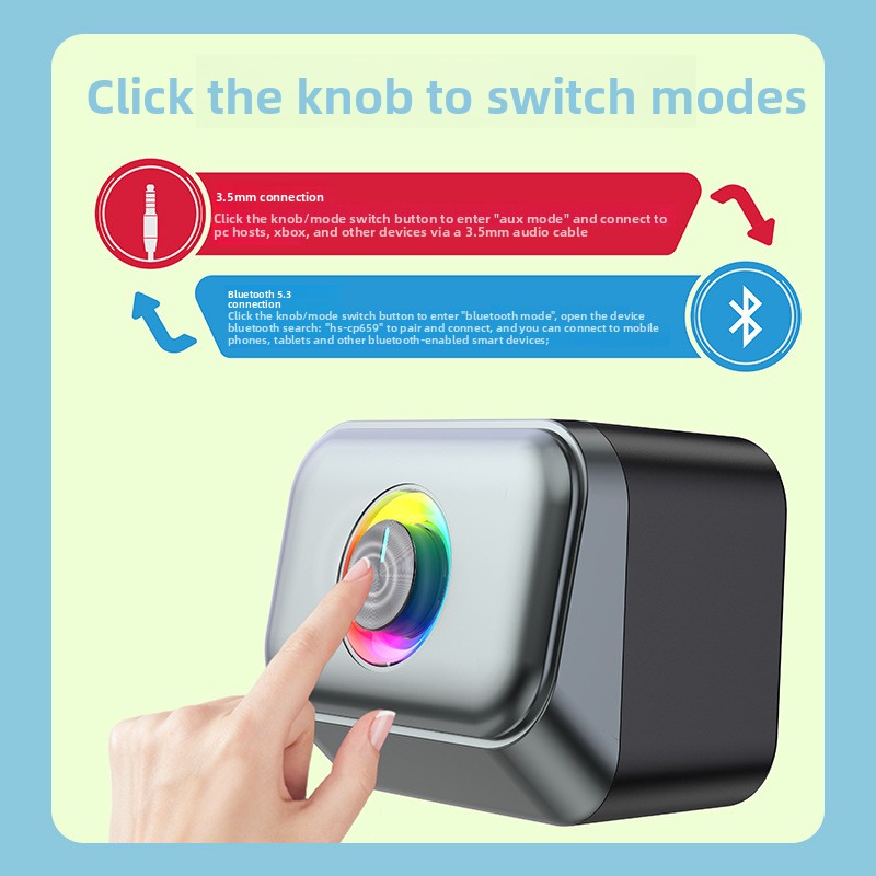 Gaming Speaker 2.1 - Subwoofer gamingowy RGB, przewodowy, audio 2.1