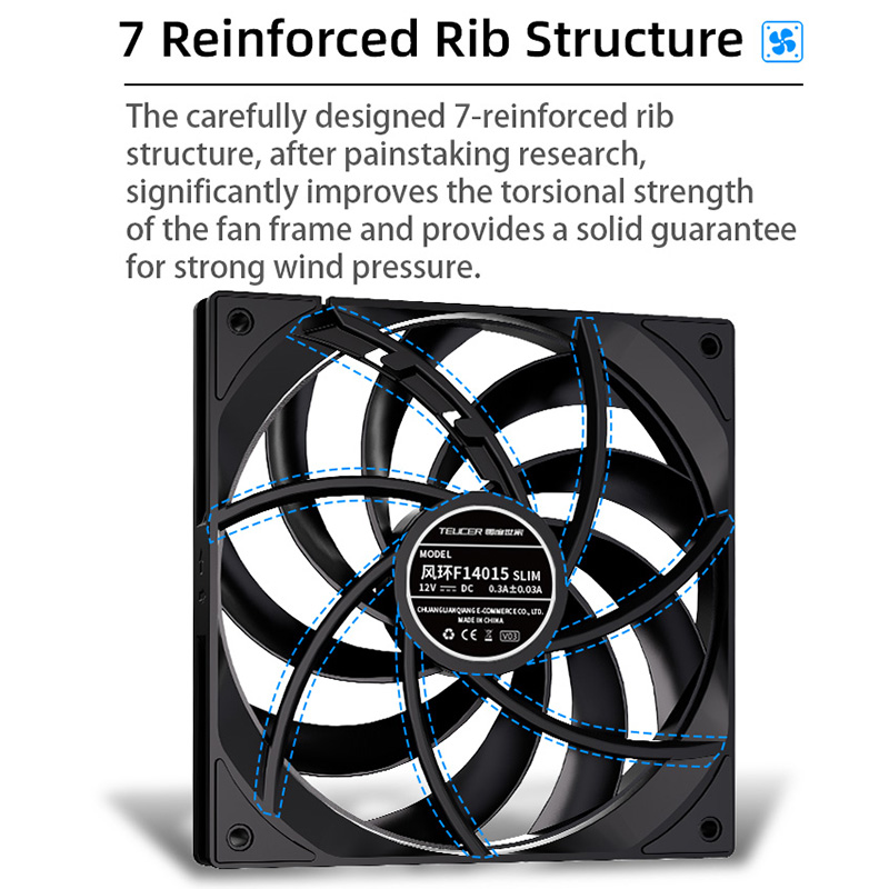 TEUCER F14015 SLIM 140mm PWM C – Esports Gaming Fan recenzja i cena