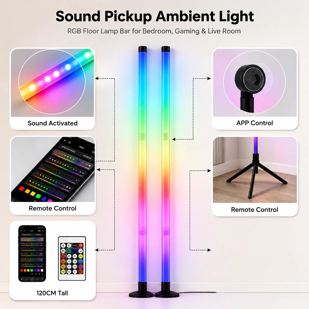 Lampa podłogowa narożna RGB 12 – Esports Gaming Setup recenzja i cena