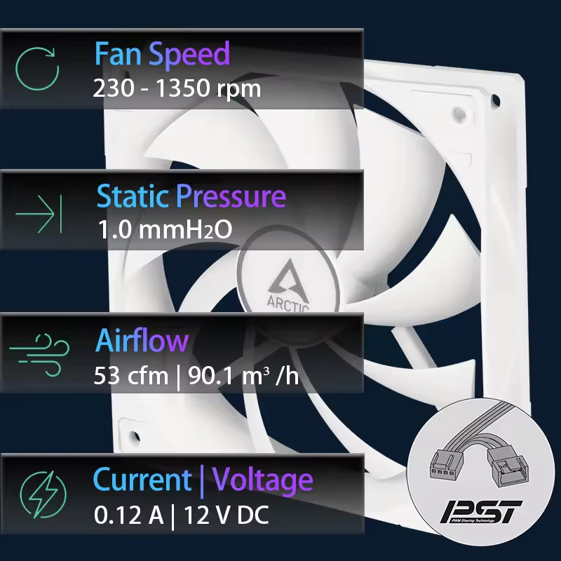 Wentylator ARCTIC F12 PWM PST  – Esports Gaming Fan recenzja i cena