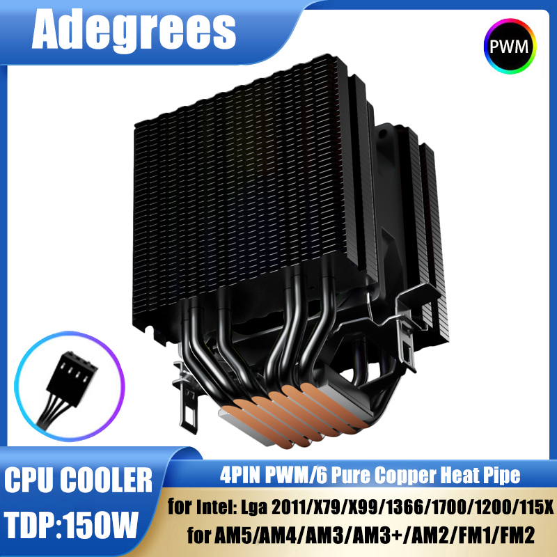 6 Heat Pipes CPU Air Cooler 4  – Esports Gaming Fan recenzja i cena